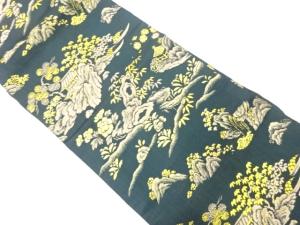 アンティーク　唐風景模様織り出し名古屋帯（着用可）